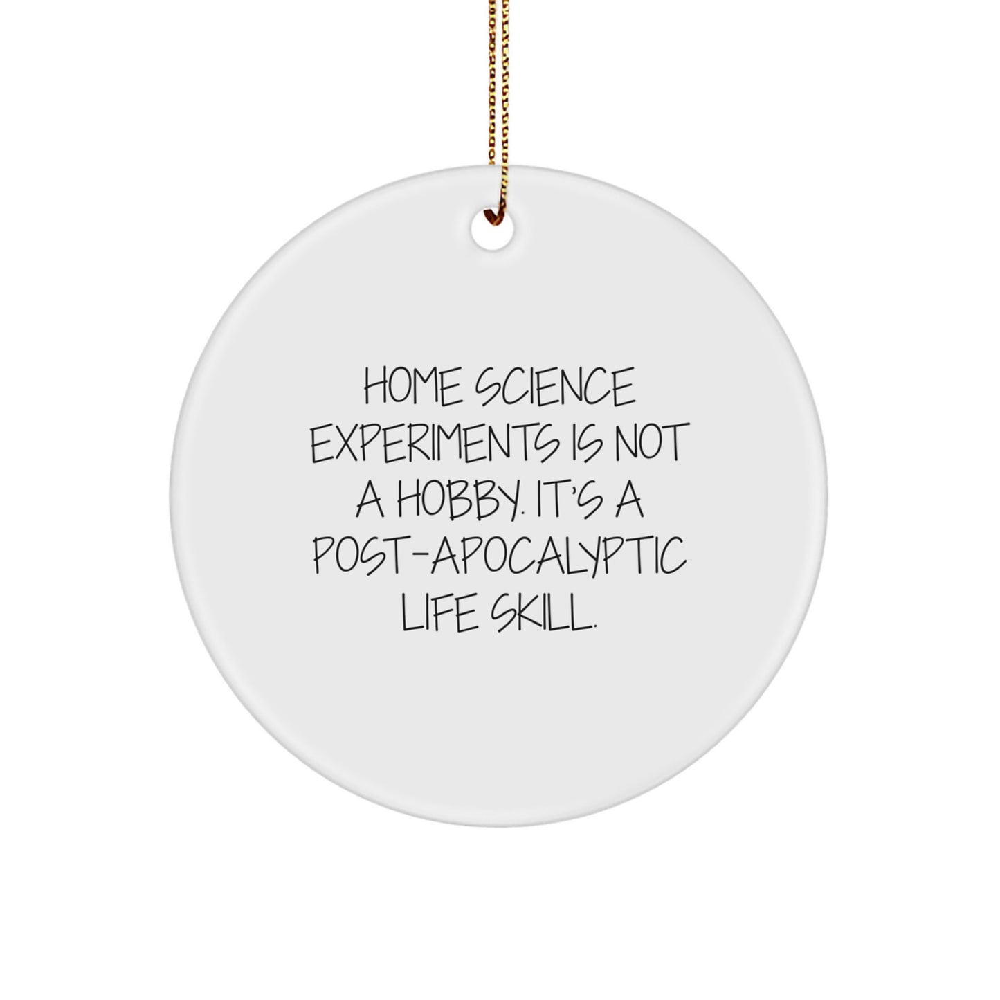 Home Science Experiments Gifts for Men, Women, and Kids - Funny Quote Circle Ornament, Gifts from Family for Christmas Unique Gifts - Image 1