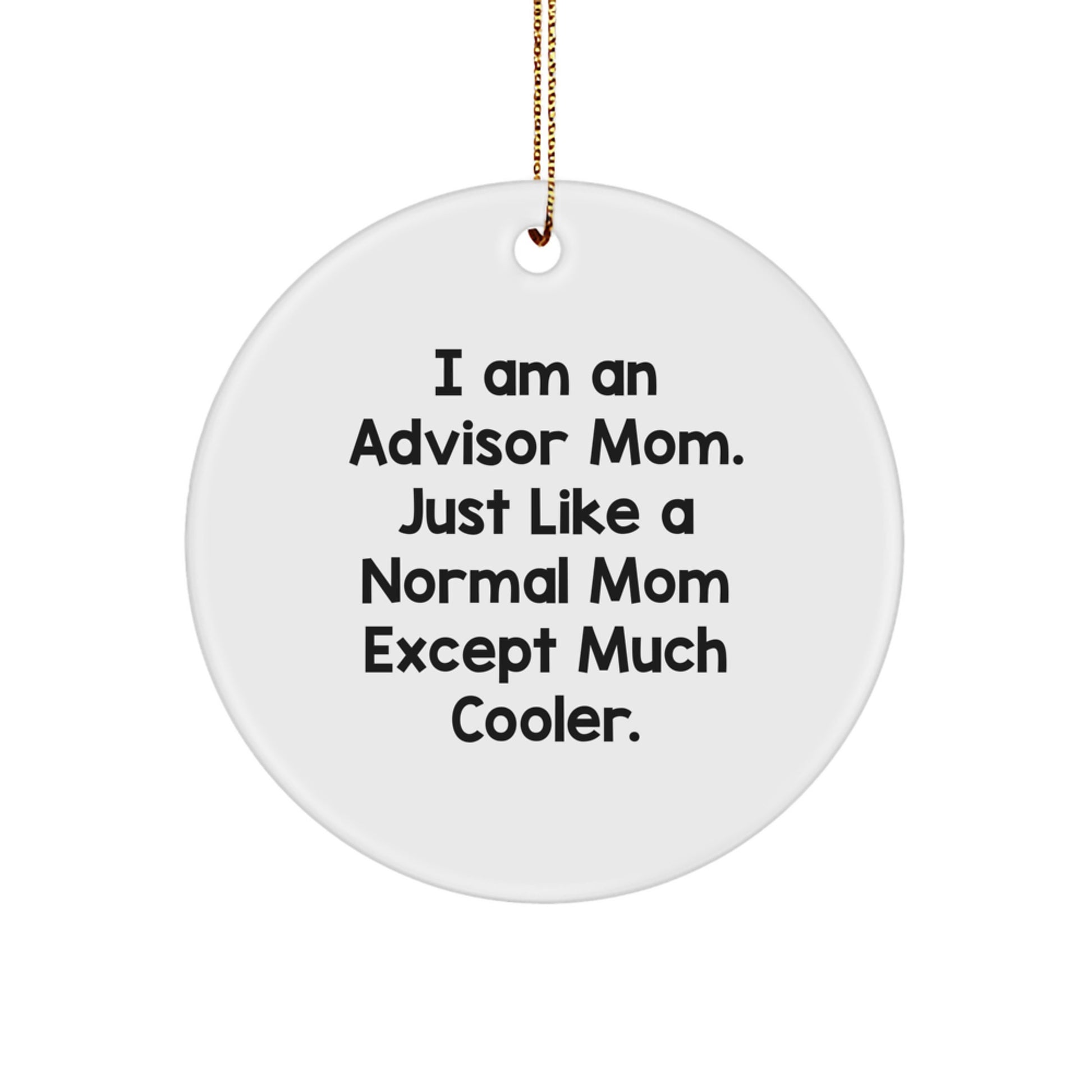 Gifts from Family, Friends, or Coworkers to Advisor, Funny Circle Ornament, Christmas Unique Gifts for Advisors - Image 1
