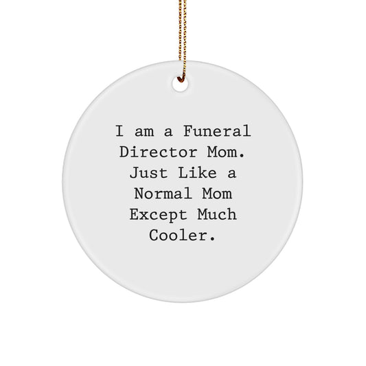 Funny Funeral Director Circle Ornaments Gifts from Family - Unique Christmas Ornaments for Funeral Director - Image 1