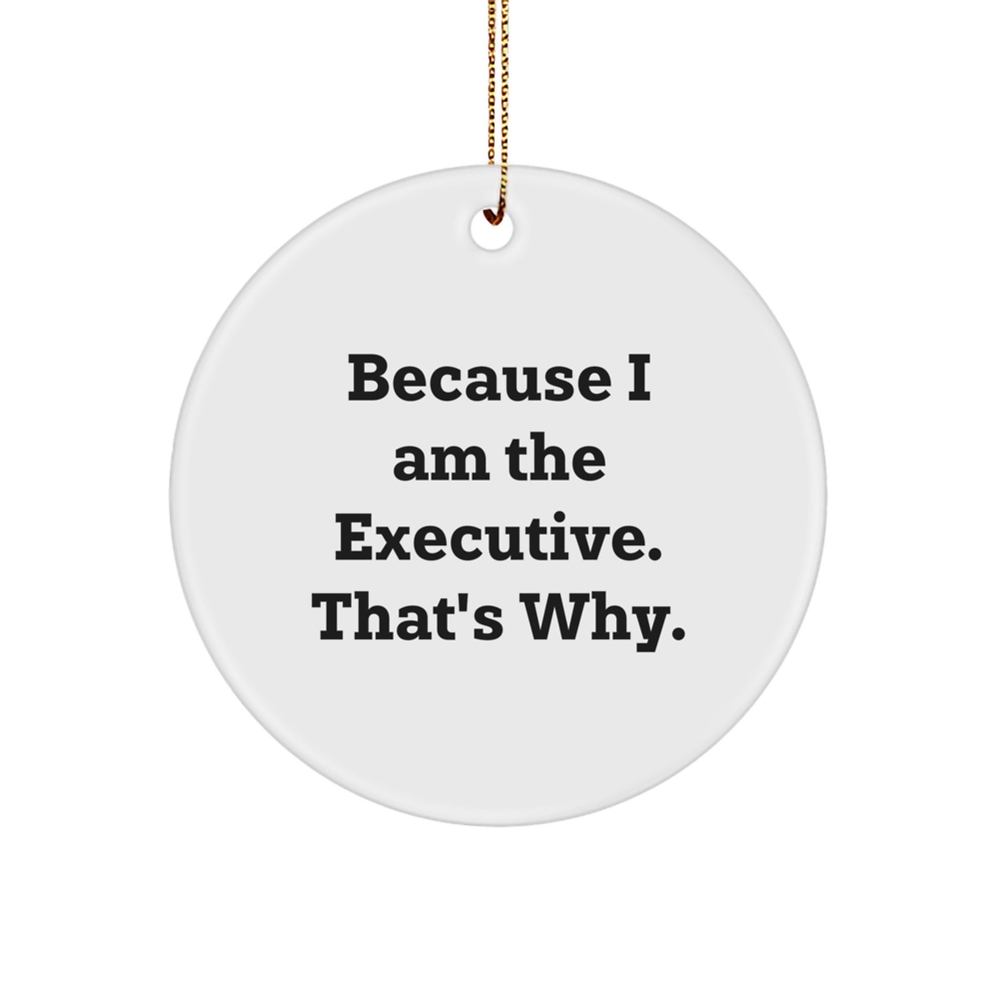 Funny Executive Gifts for Men - Circle Ornament - Gifts from Friends for Executive Christmas Unique Office Decorations - Image 1