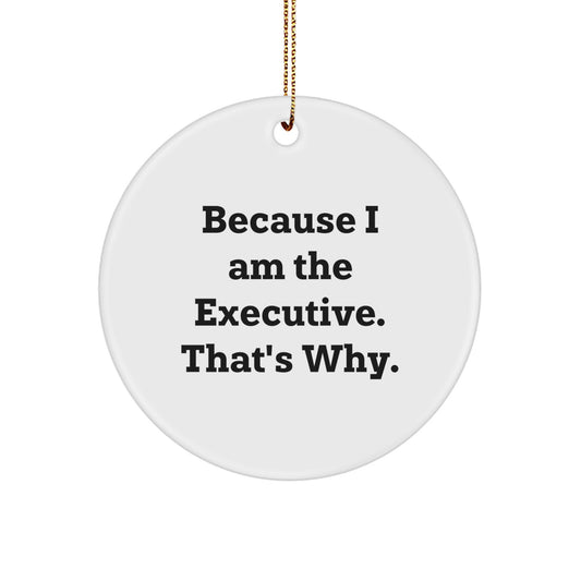 Funny Executive Gifts for Men - Circle Ornament - Gifts from Friends for Executive Christmas Unique Office Decorations - Image 1