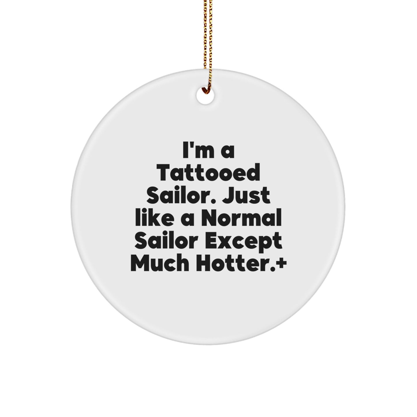 Unique Sailor Circle Ornament, Funny Gift for Sailor Lovers, Christmas Decorations for Men and Friends - Image 1
