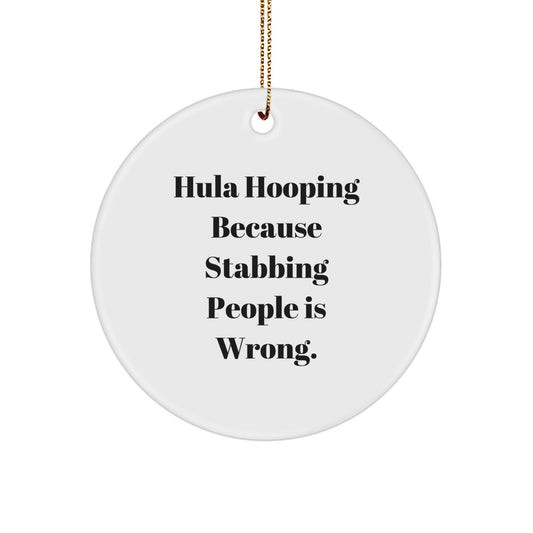 Hula Hooping Fun Christmas Circle Ornament Gifts from Friends and Family for Hula Hooping Enthusiasts - Image 1