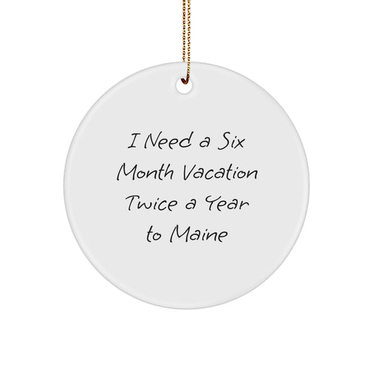 Maine Circle Ornament - Gifts from Friends for Maine Men and Women, Perfect Christmas Unique Gifts to Maine - Image 1