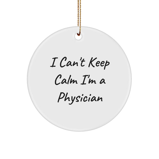 Funny Physician Circle Ornaments Gifts from Men Women Friends Coworkers Family Christmas Unique Gifts - Image 1