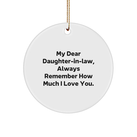 Funny Daughter-in-law Gifts, Daughter-in-law Circle Ornaments, Christmas Unique Gifts from Men, Gifts for Daughter-in-law - Image 1