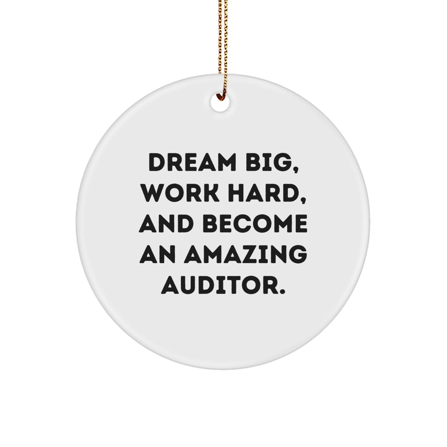 Gifts from Family - Inspirational Auditor Circle Ornament, Funny Quote, Christmas Unique Gifts for Auditor, Men, Women, Friends, Coworkers, Family - Image 1