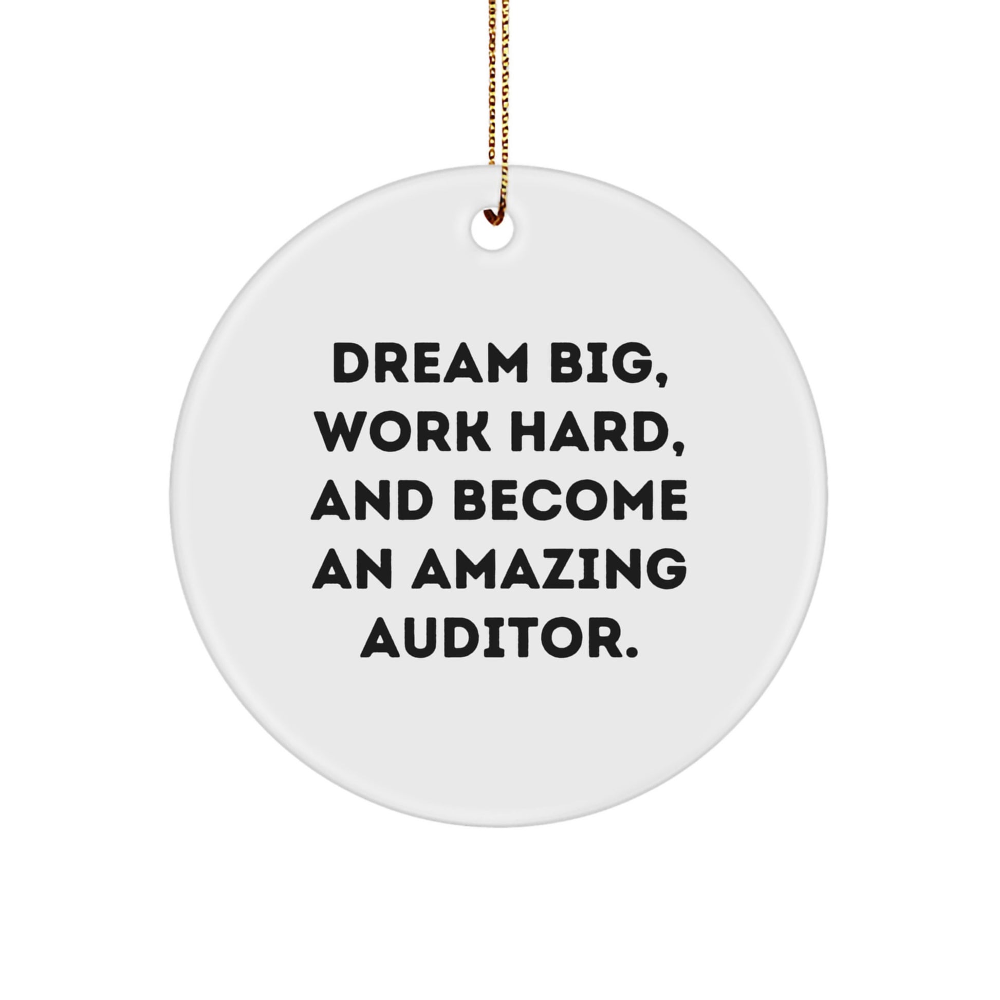 Gifts from Family - Inspirational Auditor Circle Ornament, Funny Quote, Christmas Unique Gifts for Auditor, Men, Women, Friends, Coworkers, Family - Image 1