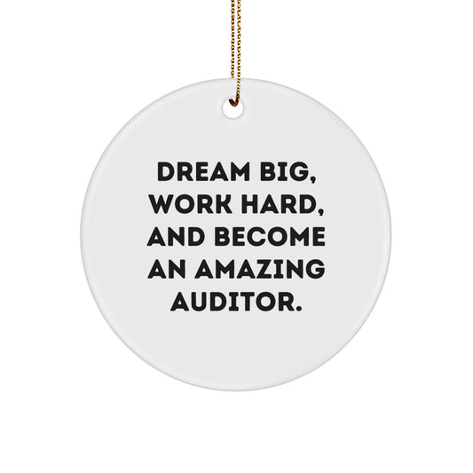 Gifts from Family - Inspirational Auditor Circle Ornament, Funny Quote, Christmas Unique Gifts for Auditor, Men, Women, Friends, Coworkers, Family - Image 1