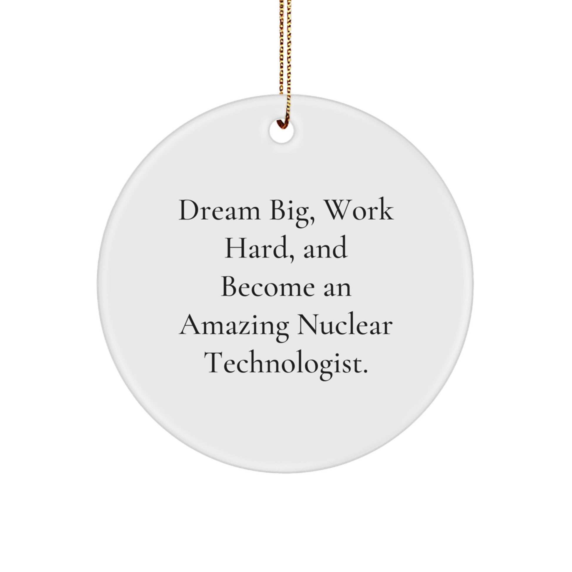 Nuclear Technologist Funny Quote Circle Ornament Gifts for Men from Friends, Unique Christmas Ornaments for Office Decor - Image 1