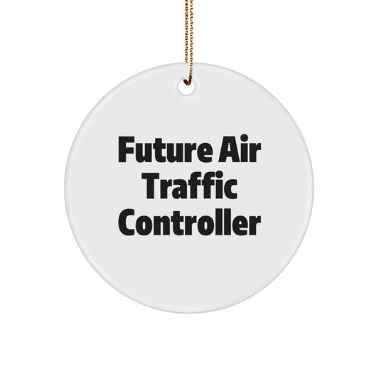 Funny Air Traffic Controller Gifts from Mom, Unique Circle Ornament for Future Air Traffic Controller, Inspirational Christmas Decorations for Air Traffic Controller Friends - Image 1