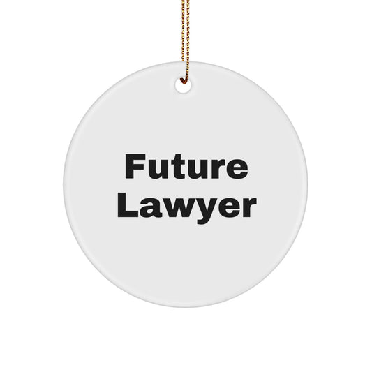 Funny Lawyer Quotes Circle Ornament, Gifts for Future Lawyer, Circle Shaped Ornament, White, Christmas Unique Gifts from Men to Lawyer - Image 1