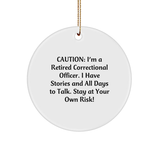 Correctional Officer Gifts - Funny Circle Ornament - Christmas Unique Gifts from Friends to Correctional Officers - Image 1