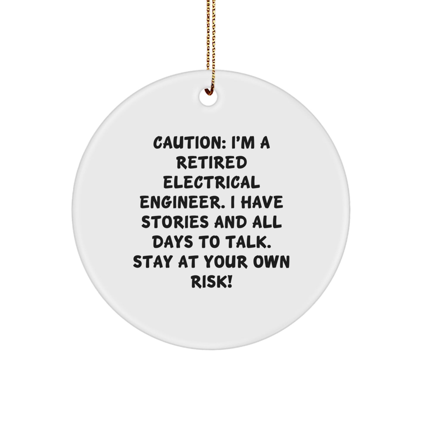Funny Electrical Engineer Gifts from Friends, Cute Circle Ornaments for Electrical Engineer Men, Christmas Unique Gifts for Electrical Engineer - Image 1