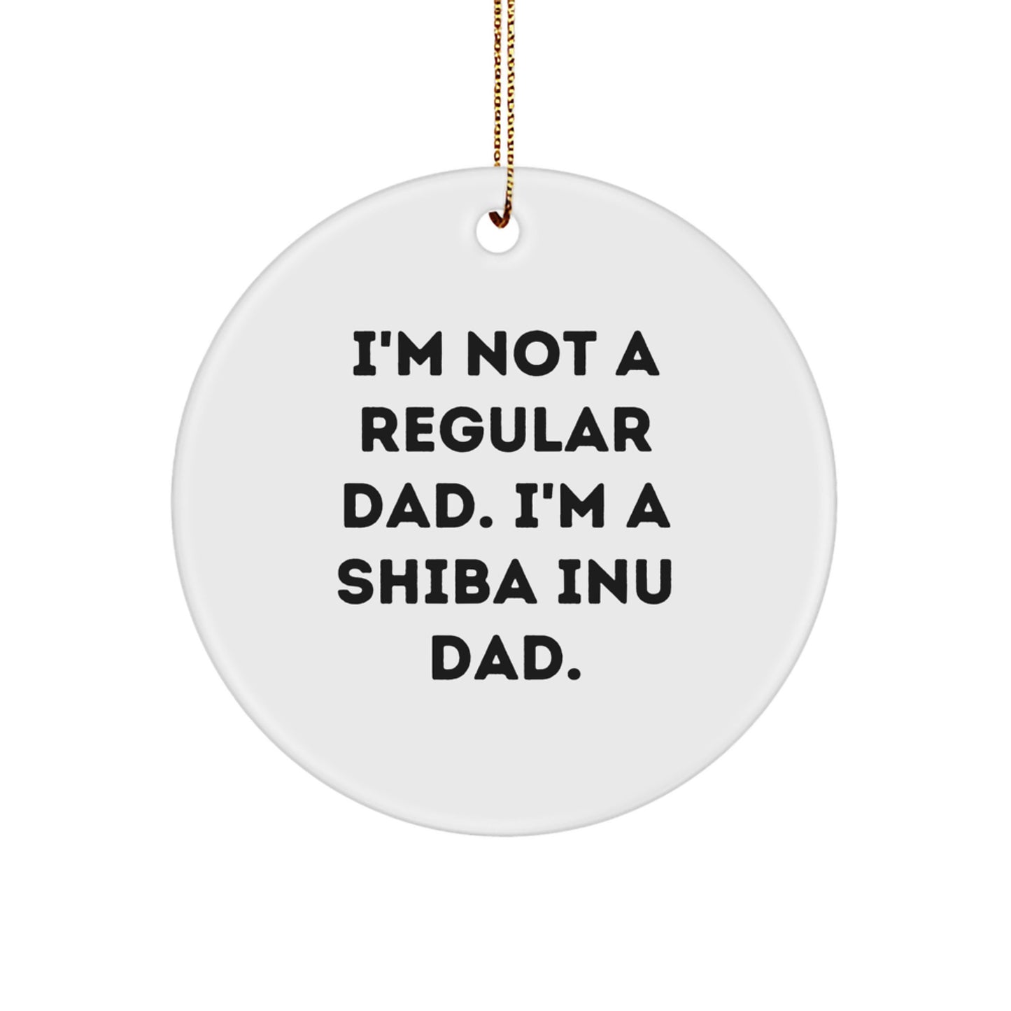 Funny Shiba Inu Dad Gifts for Men from Family, Unique Circle Ornament for Christmas Unique Gifts - Image 1
