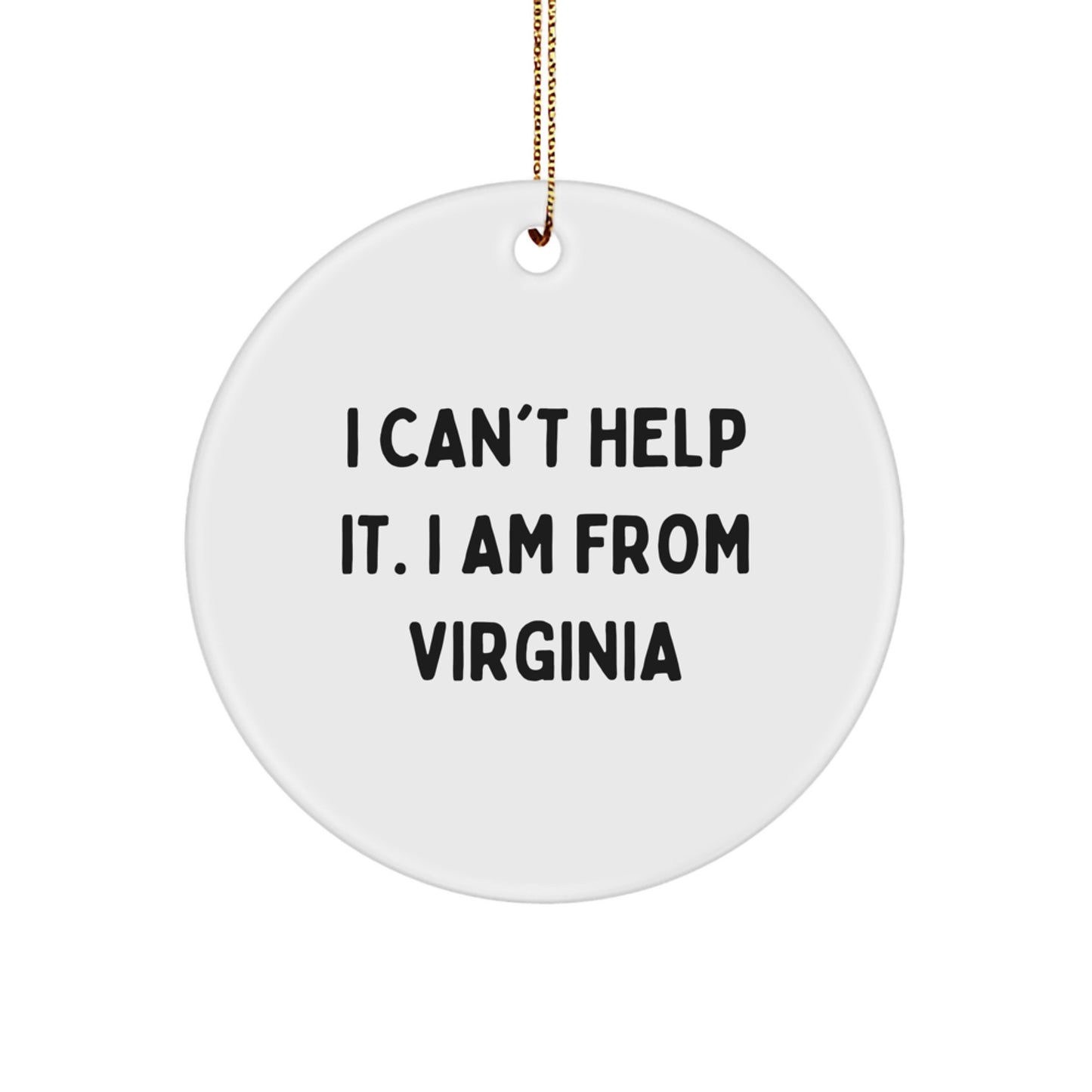 Funny Virginia Circle Ornament Gifts from Friends and Family for Men and Women - Christmas Unique Gifts - Image 1