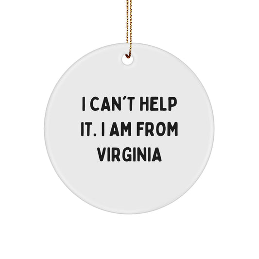 Funny Virginia Circle Ornament Gifts from Friends and Family for Men and Women - Christmas Unique Gifts - Image 1