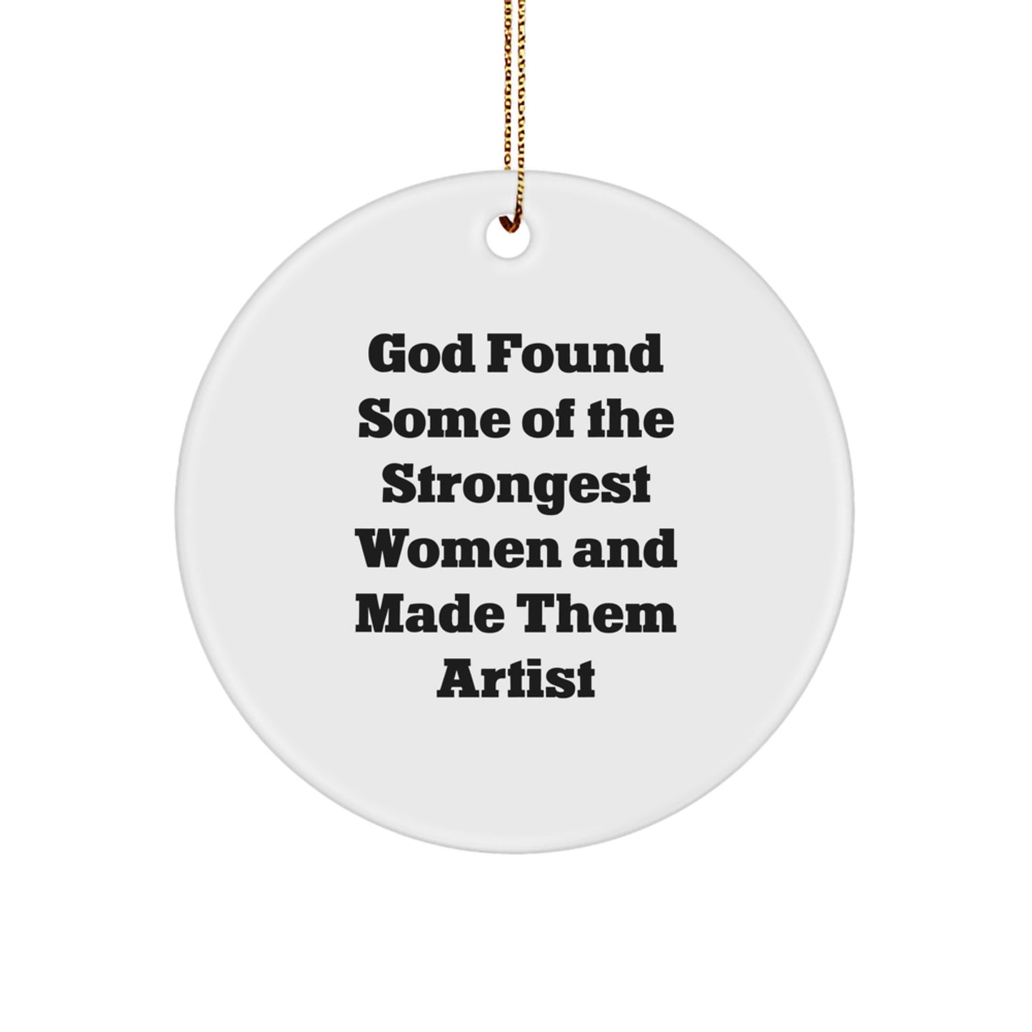 Funny Artist Circle Ornament Gifts from Men to Women Friends and Family for Christmas Unique Decorations - Image 1