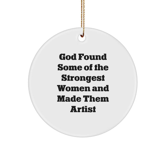 Funny Artist Circle Ornament Gifts from Men to Women Friends and Family for Christmas Unique Decorations - Image 1