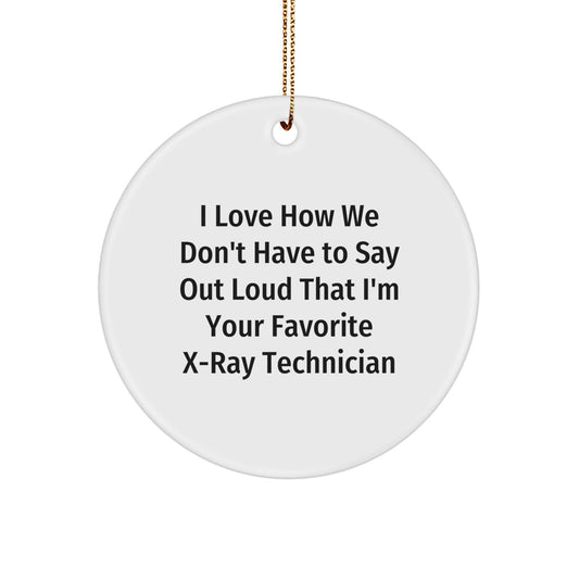Funny X-Ray Technician Gifts from Friends Unique Circle Ornaments for X-Ray Techs at Christmas - Image 1