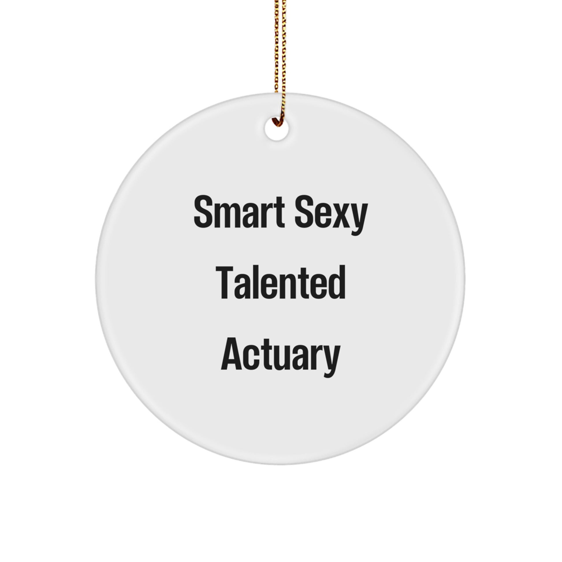 Funny Actuary Gifts | Smart Sexy Talented Actuary Christmas Circle Ornament - Gifts from Friends for Actuary - Image 1