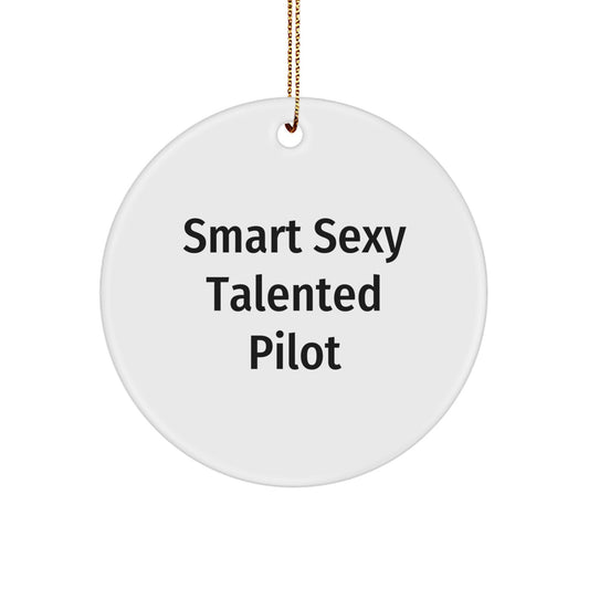 Smart Sexy Talented Pilot Christmas Ornament Gifts for Pilot from Friends, Perfect Pilots Gift for Men, Pilot Christmas Unique Gifts - Image 1