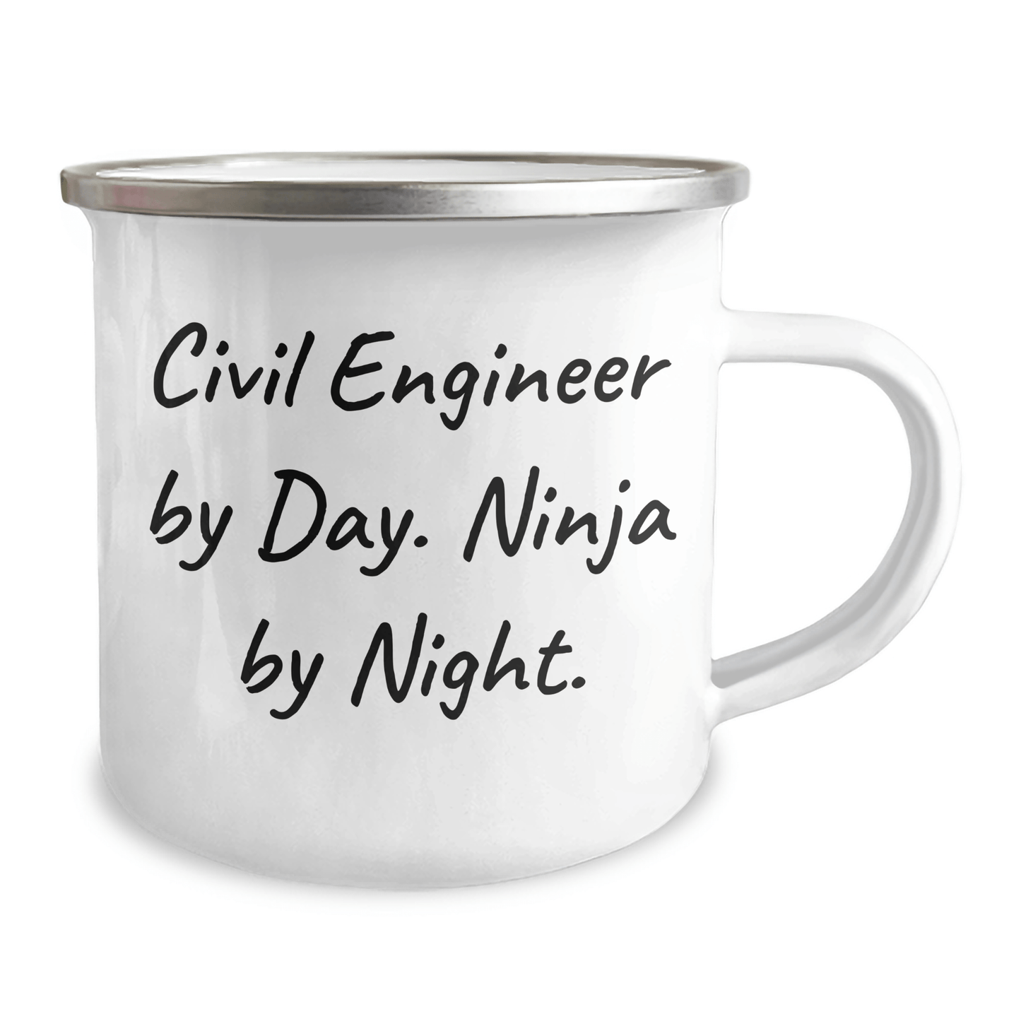 Civil Engineer Gifts for Men from Friends - Funny Quote 'Civil Engineer By Day. Ninja By Night.' on Camping Mug for Graduation - Unique Gifts for Civil Engineer - Victory Thru Vision