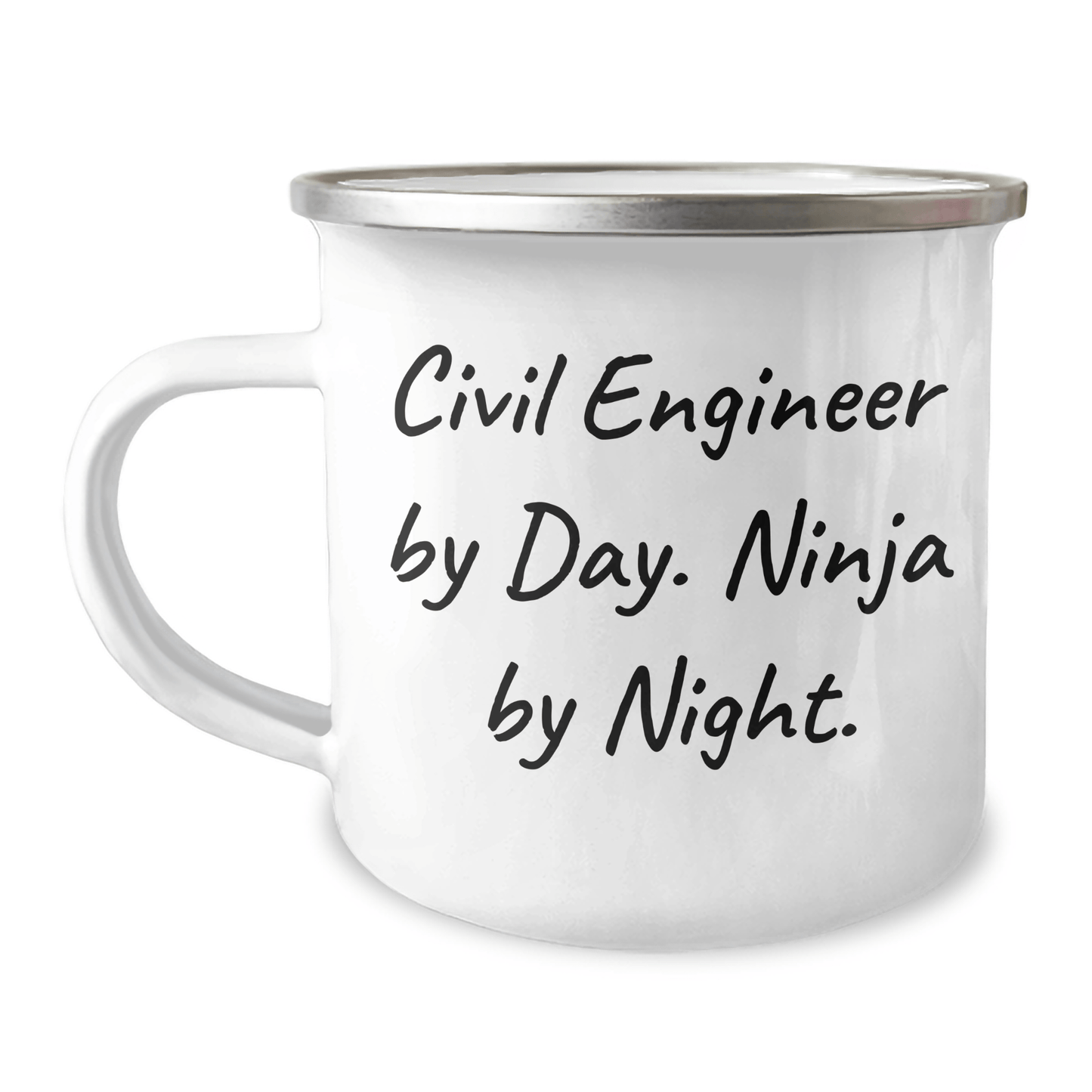 Civil Engineer Gifts for Men from Friends - Funny Quote 'Civil Engineer By Day. Ninja By Night.' on Camping Mug for Graduation - Unique Gifts for Civil Engineer - Victory Thru Vision