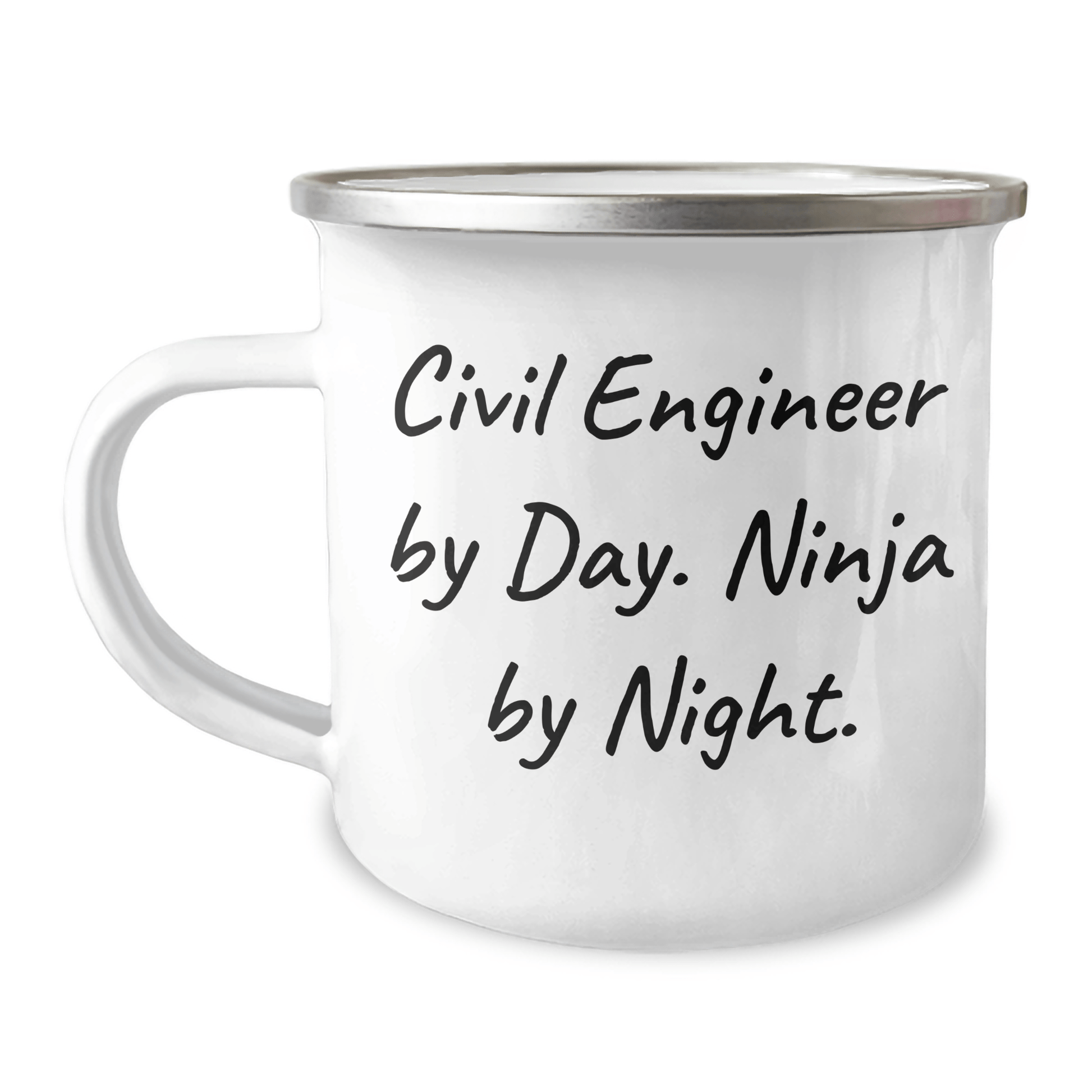 Civil Engineer Gifts for Men from Friends - Funny Quote 'Civil Engineer By Day. Ninja By Night.' on Camping Mug for Graduation - Unique Gifts for Civil Engineer - Victory Thru Vision