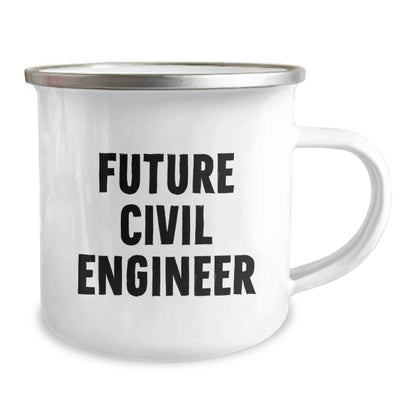 Civil Engineer Gifts, Funny Quote, Camping Mug for Future Civil Engineer, Gifts from Family for Graduation - Victory Thru Vision