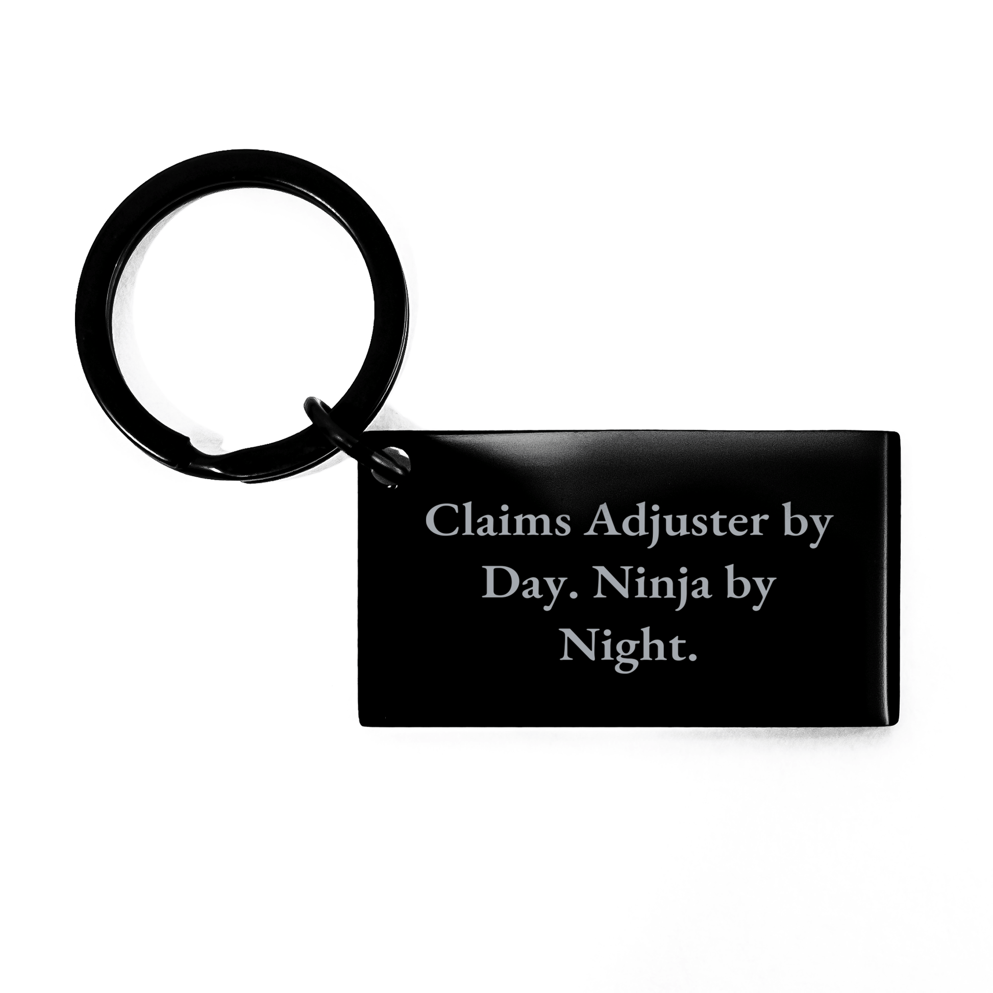 Claims Adjuster Gifts, Graduation Unique Gifts from Friends, Claims Adjuster Keychain, By Day. Ninja By Night. Funny Quote - Victory Thru Vision
