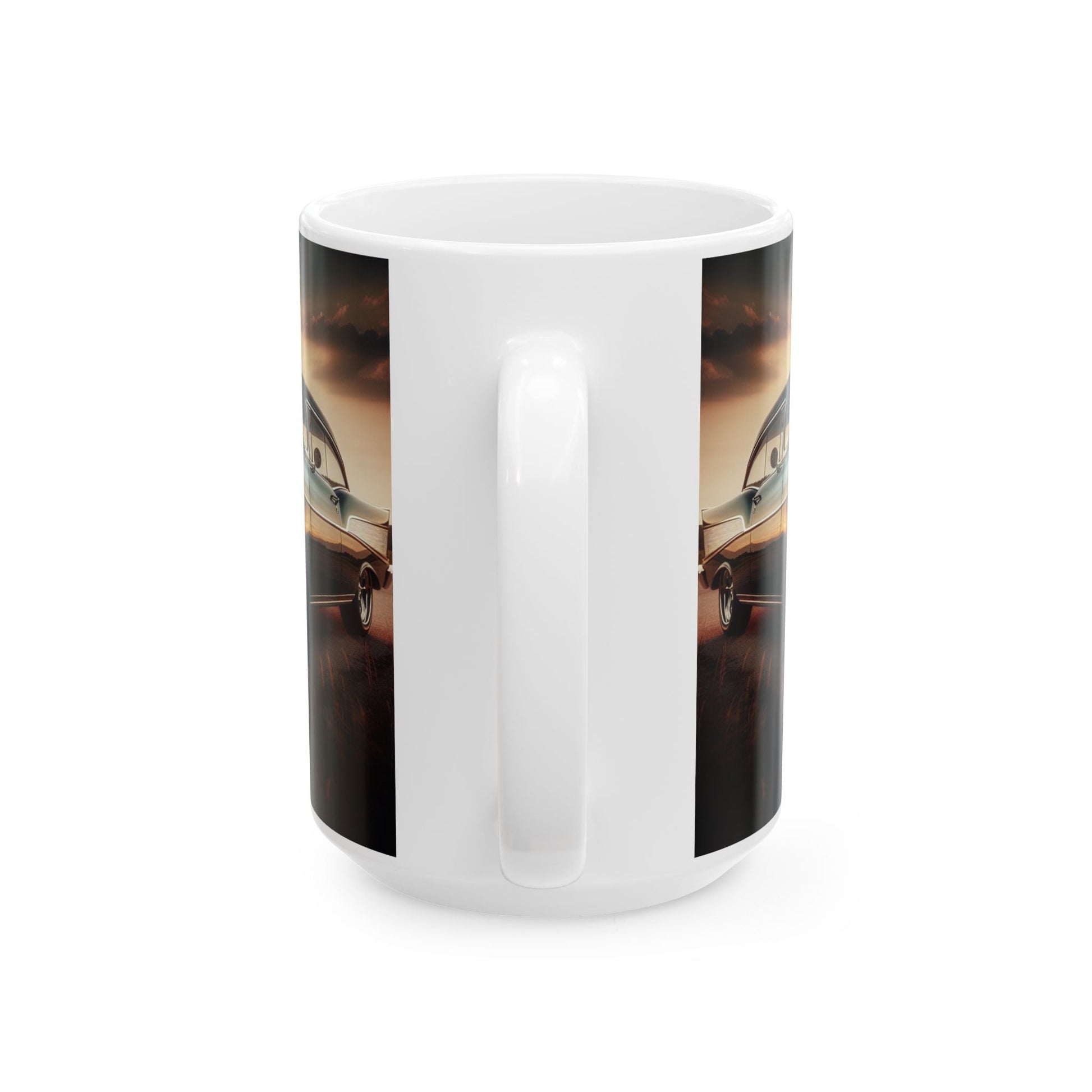 Classic Car Ceramic Mug, 1957 Chevy Bel Air Coffee Cup, Vintage Chevy Tea Mug, Gift for Vehicle Enthusiast - Victory Thru Vision