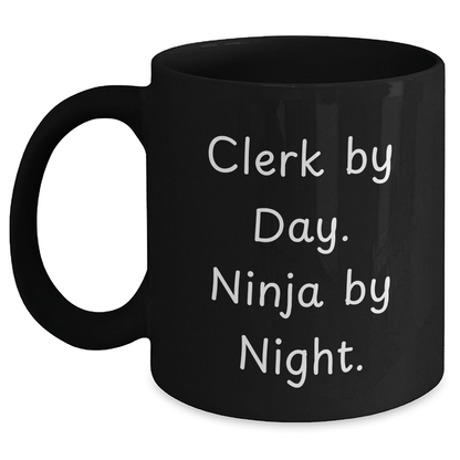 Clerks By Day, Ninjas By Night Funny Graduation Gifts for Men from Friends, Coworkers - Victory Thru Vision