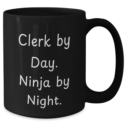 Clerks By Day, Ninjas By Night Funny Graduation Gifts for Men from Friends, Coworkers - Victory Thru Vision