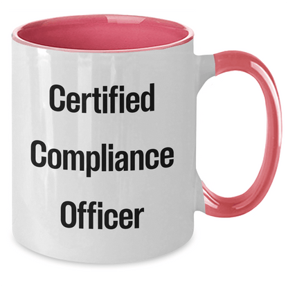 Compliance Officer Funny Quote Two Tone Coffee Mug Gifts from Men to Compliance Officer - Victory Thru Vision