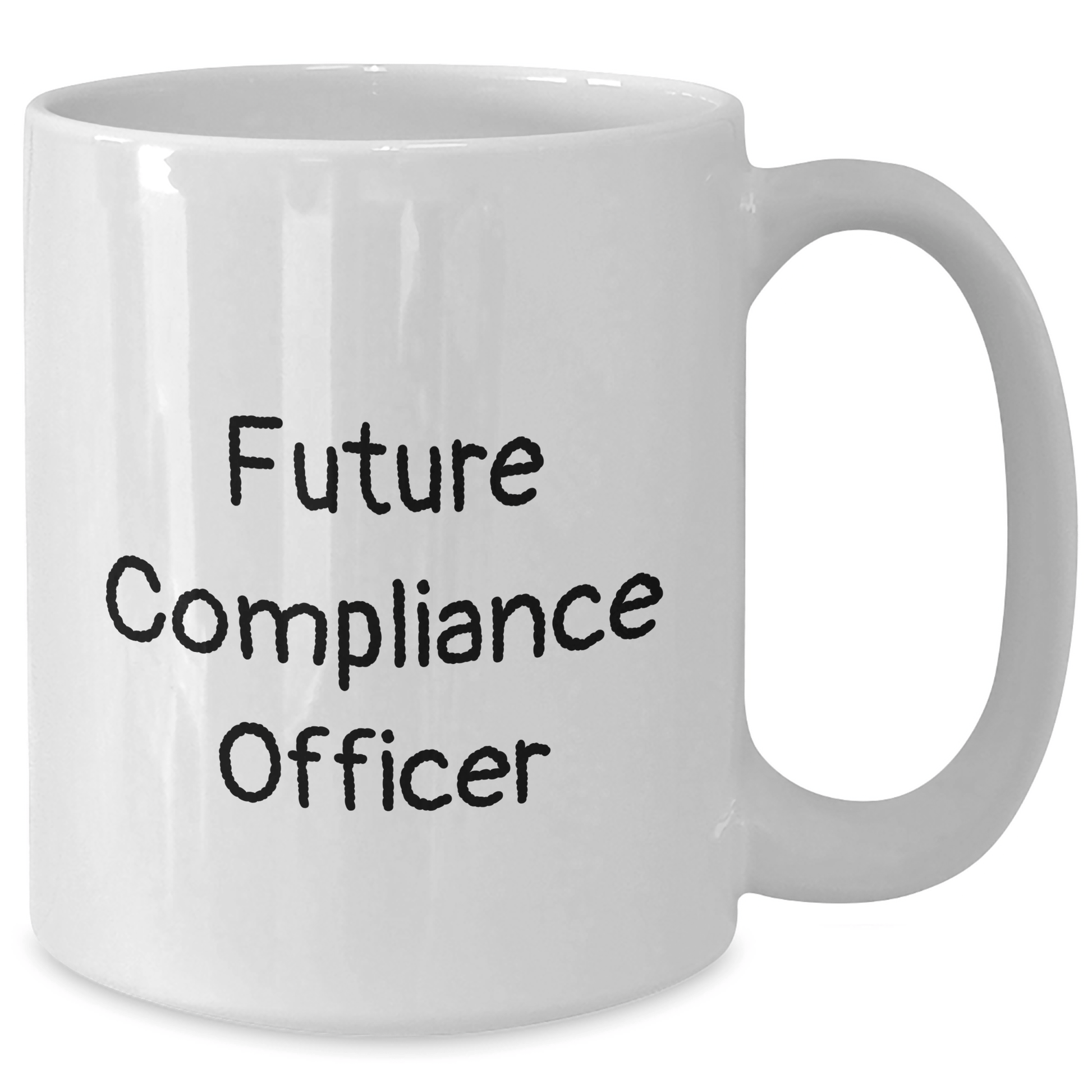 Compliance Officer Gifts for Future Compliance Officer, Funny Quote White Coffee Mug, Graduation Unique Gifts from Family - Victory Thru Vision