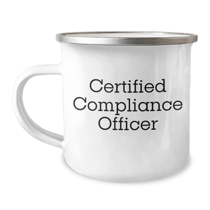 Compliance Officer Gifts for Men, Funny Quote 'Certified Compliance Officer' Camping Mug, Father's Day Unique Gifts from Family - Victory Thru Vision 