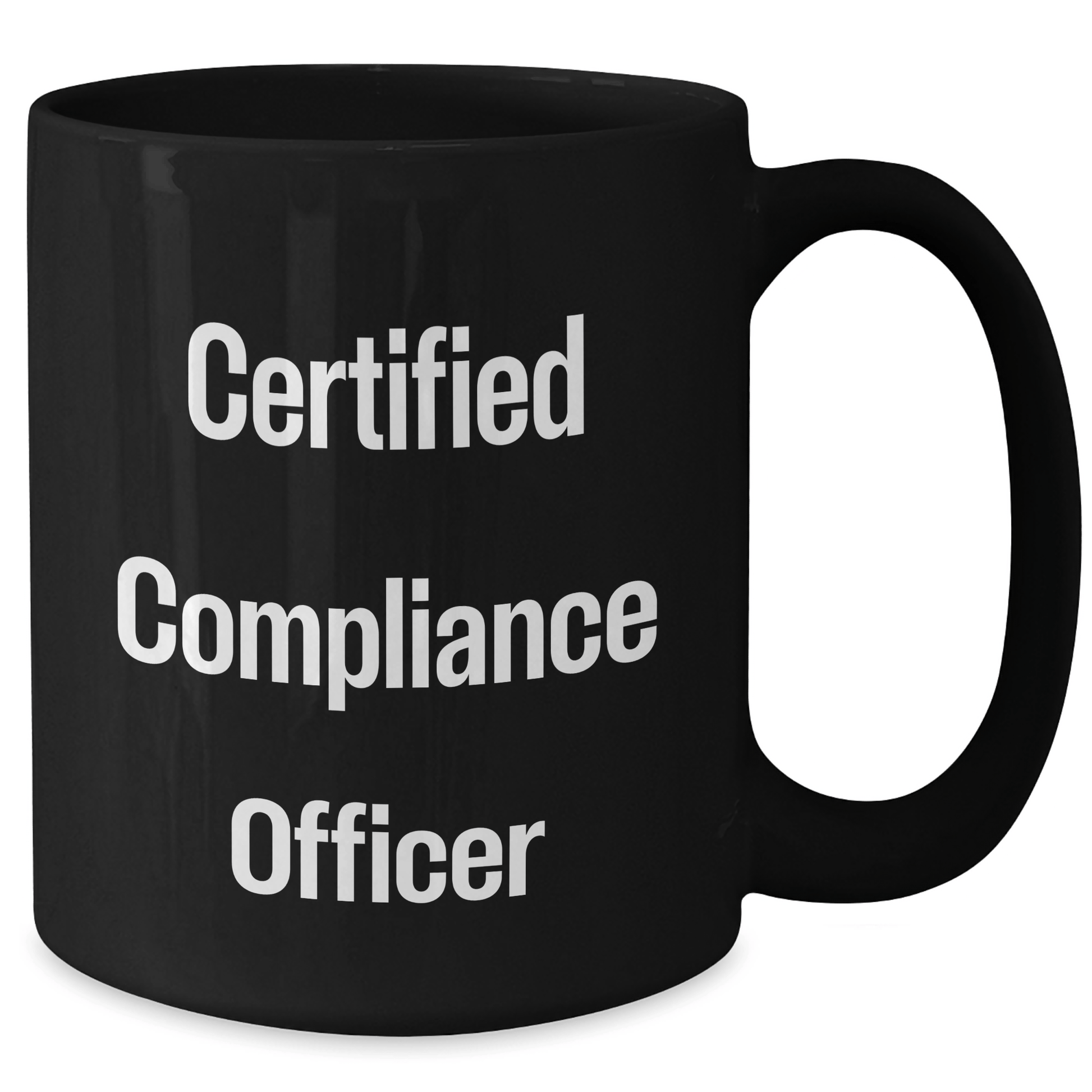 Compliance Officer Gifts from Friends, Unique Black Coffee Mugs for Certified Compliance Officers, Funny Inspirational Quote for Father's Day, Gifts for Men - Victory Thru Vision