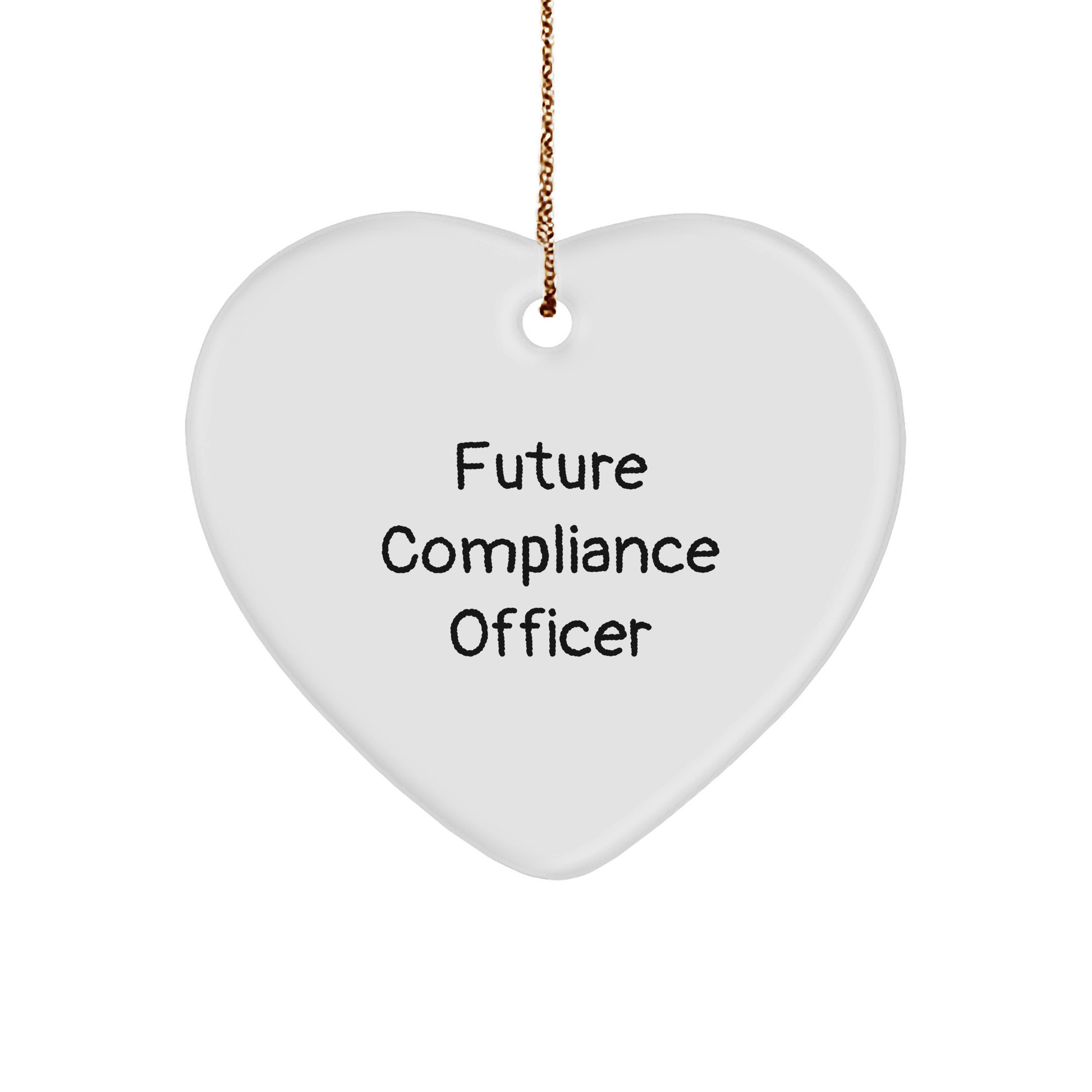 Compliance Officer Gifts Funny Future Heart Ornament for Compliance Officer, Compliance Officer Christmas Unique Gift, Gifts from Friends to Compliance Officer - Victory Thru Vision