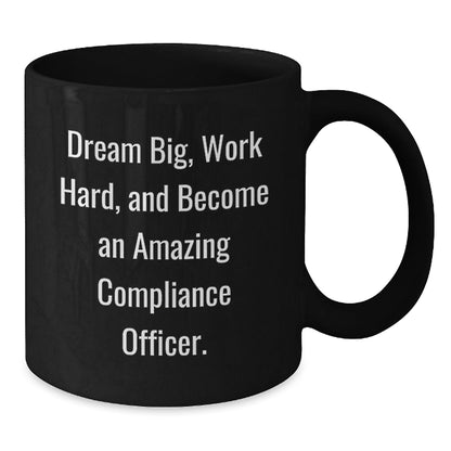 Compliance Officer Gifts, Funny Quote, Black Coffee Mug, Graduation Unique Gifts from Family, Gifts for Compliance Officer - Victory Thru Vision