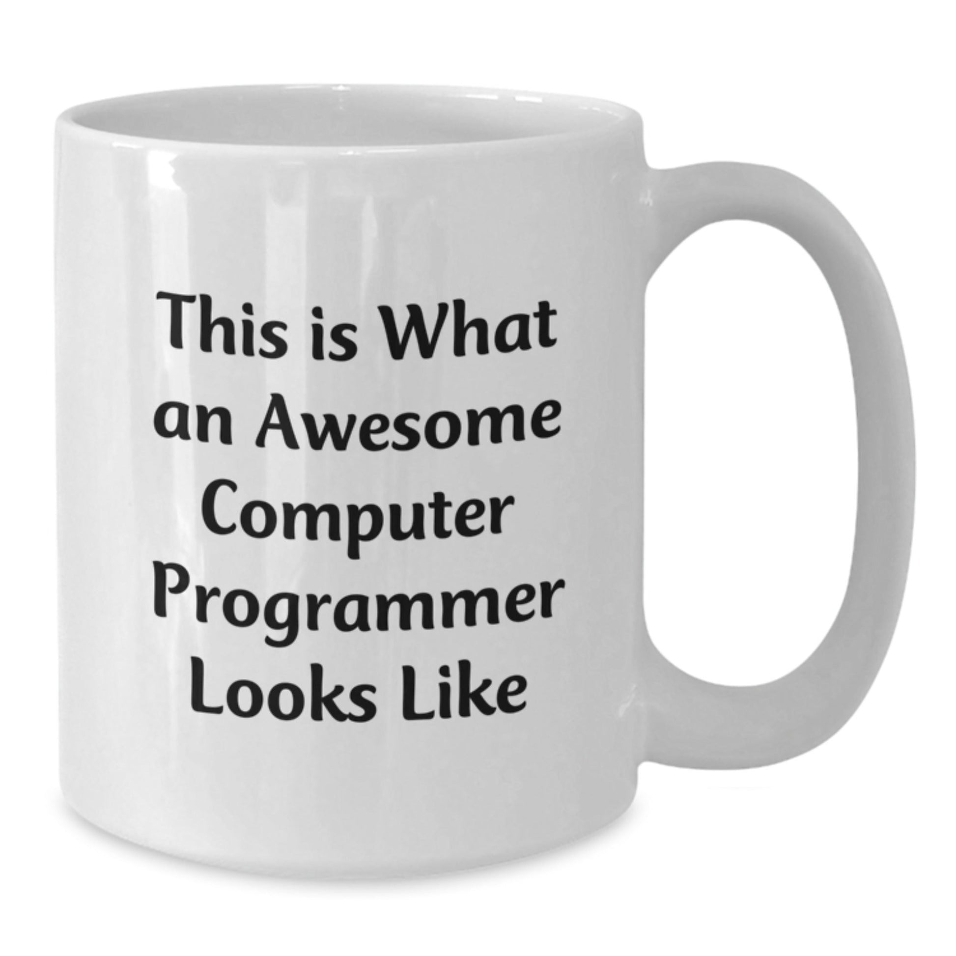 Computer Programmer White Coffee Mug, Funny Quote, Gifts from Friends for Men, Unique Graduation Present - Victory Thru Vision