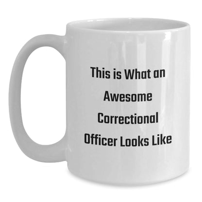 Correctional Officer Gifts, Funny Quote, White Coffee Mug, Gifts from Family, Gifts for Correctional Officer, Graduation Celebration, Inspirational Quote, Awesome Officer, Unique Mugs - Victory Thru Vision