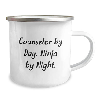 Counselor Gifts, Funny Quote, Camping Mug, Birthday Unique Gifts from Friends, Gifts for Counselor - Victory Thru Vision