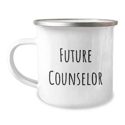 Counselor's Future Quote Gift, Funny Camping Mug for Counselor Graduation, Gifts from Friends, Unique Counselor Gifts for Men and Women - Victory Thru Vision