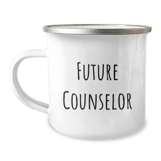 Counselor's Future Quote Gift, Funny Camping Mug for Counselor Graduation, Gifts from Friends, Unique Counselor Gifts for Men and Women - Victory Thru Vision