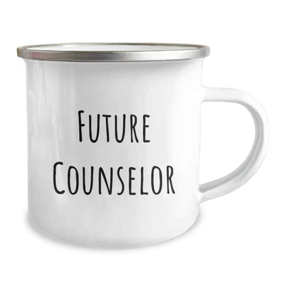 Counselor's Future Quote Gift, Funny Camping Mug for Counselor Graduation, Gifts from Friends, Unique Counselor Gifts for Men and Women - Victory Thru Vision