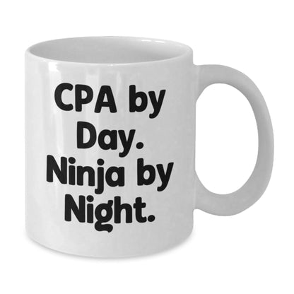 CPA By Day Funny White Coffee Mug Gifts from Friends for CPA Birthday Unique - Victory Thru Vision