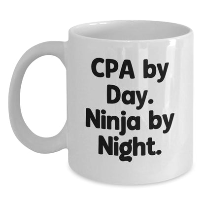 CPA By Day Funny White Coffee Mug Gifts from Friends for CPA Birthday Unique - Victory Thru Vision