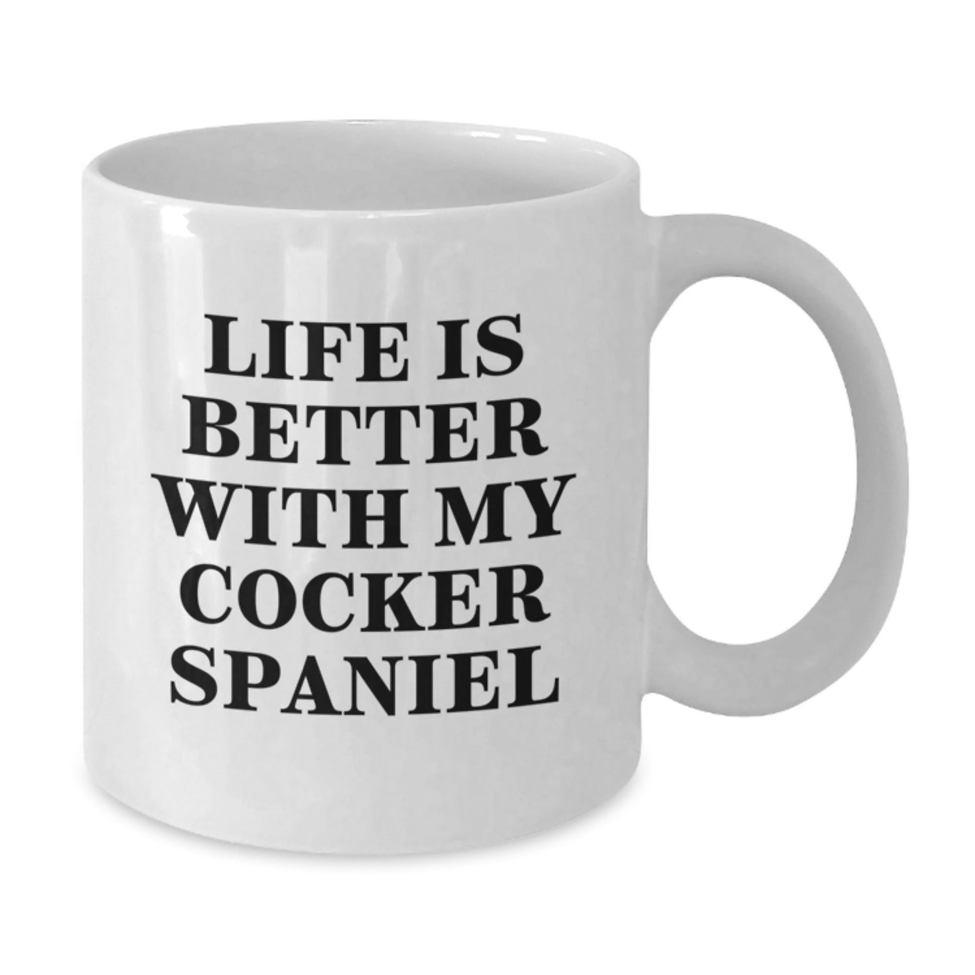 Cute Cocker Spaniel Dog Gifts from Friends for Cocker Spaniel Dog Lovers, Inspirational White Coffee Mug for Birthday - Victory Thru Vision