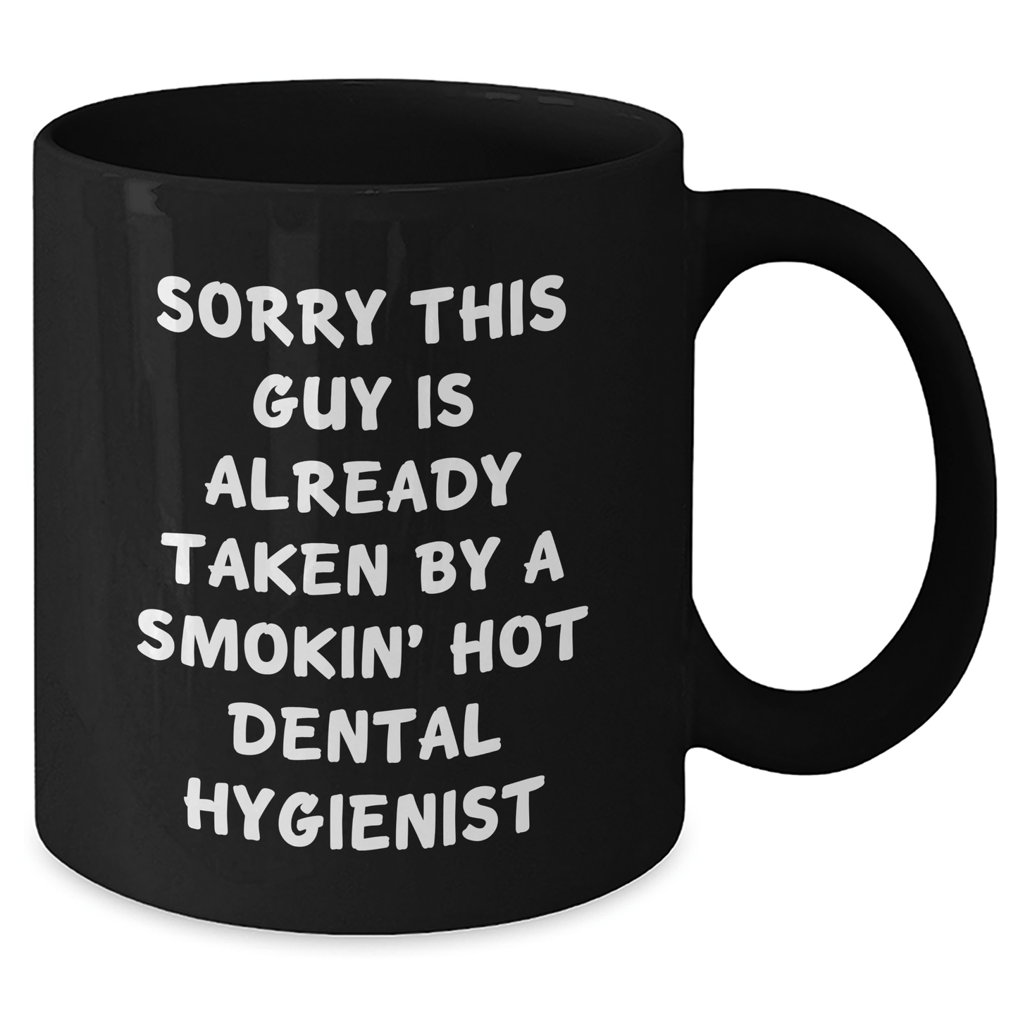 Dental Hygienist Gifts, Funny Quote Black Coffee Mug, Father's Day Unique Gifts from Men to Dental Hygienist - Victory Thru Vision 